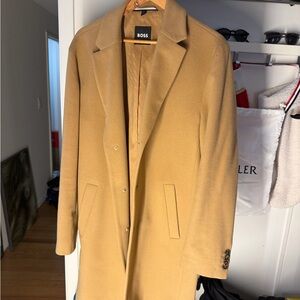 Boss Men's Camel Trench Coat